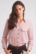 Jessica II | Gingham Equestrian Button-Down Shirt | Cinnamon